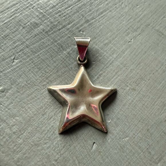 925 Sterling Silver Hencho Mexico Star Pendant for Necklace - Picture 6 of 9